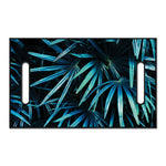 Turquoise Tropical Leaves Print Golf Cart Seat Cover