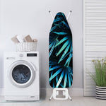 Turquoise Tropical Leaves Print Ironing Board Cover