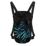 Turquoise Tropical Leaves Print Pet Carrier Backpack