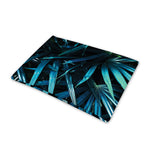 Turquoise Tropical Leaves Print Pet Cooling Mat Cover