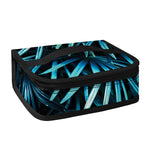 Turquoise Tropical Leaves Print Small Lunch Bag