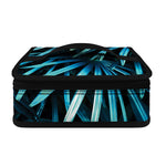 Turquoise Tropical Leaves Print Small Lunch Bag