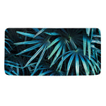 Turquoise Tropical Leaves Print Towel