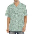 Turtle Shell Pattern Print Aloha Shirt