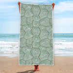Turtle Shell Pattern Print Beach Towel