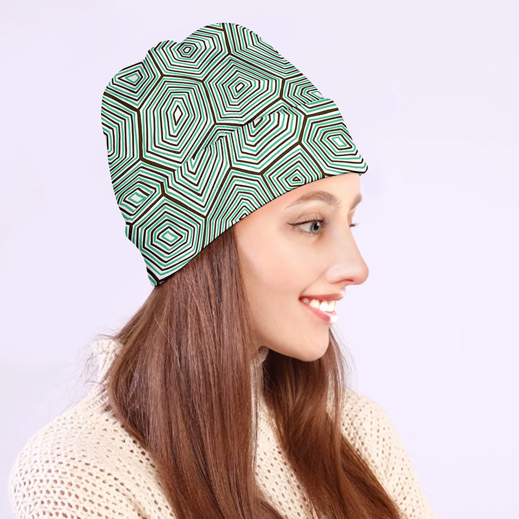 Turtle Shell Pattern Print Beanie