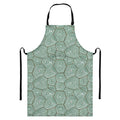 Turtle Shell Pattern Print Bib Apron With Pocket