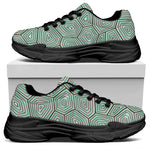 Turtle Shell Pattern Print Black Chunky Shoes