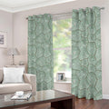 Turtle Shell Pattern Print Dimout Grommet Curtains