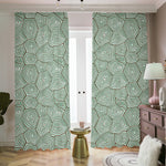 Turtle Shell Pattern Print Blackout Pencil Pleat Curtains