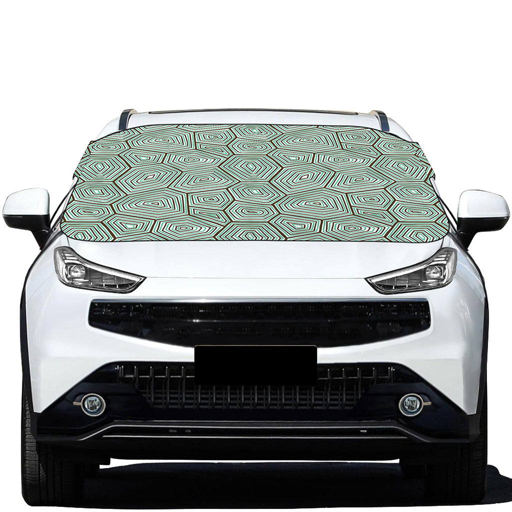 Turtle Shell Pattern Print Car Windshield Snow Cover