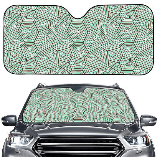 Turtle Shell Pattern Print Car Windshield Sun Shade