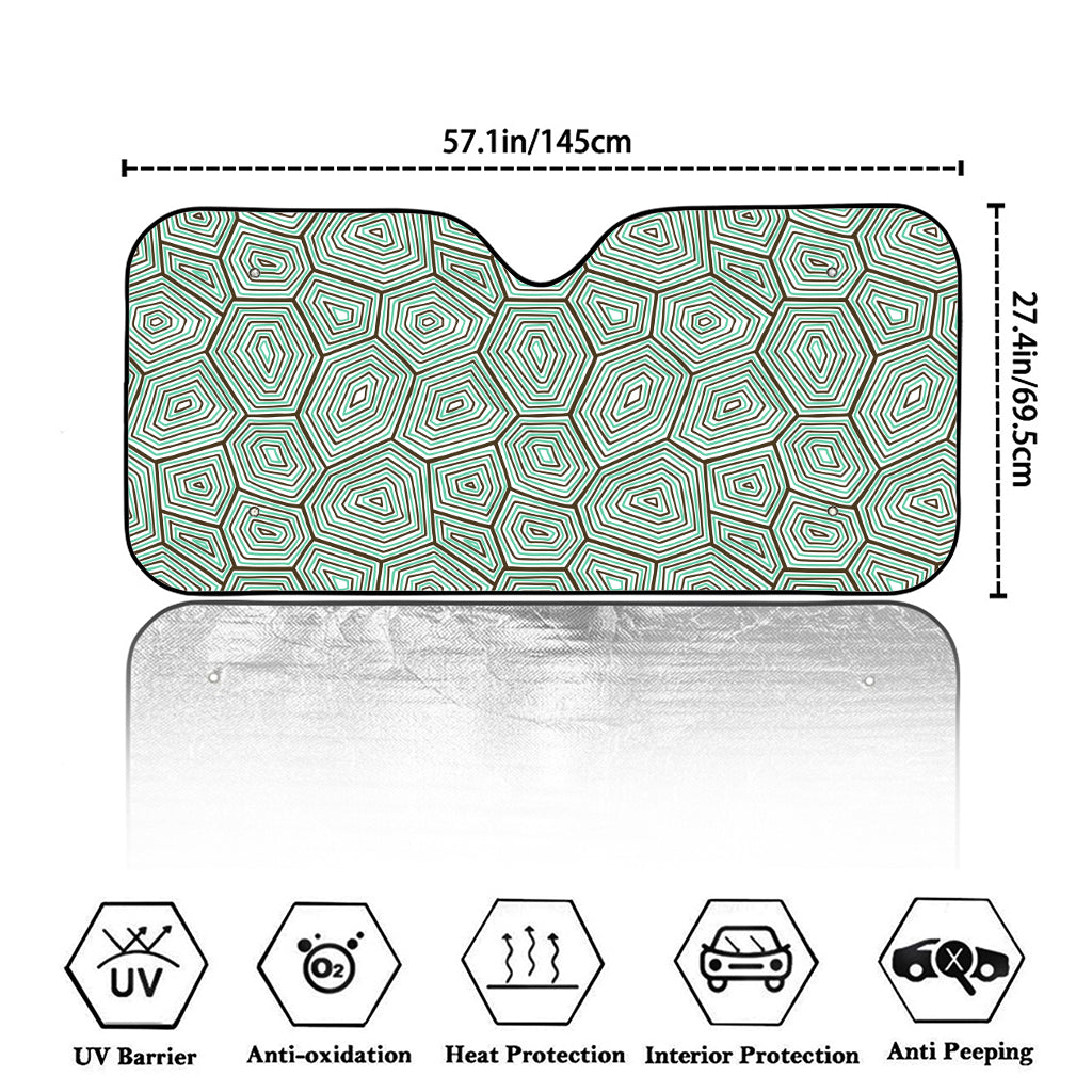 Turtle Shell Pattern Print Car Windshield Sun Shade