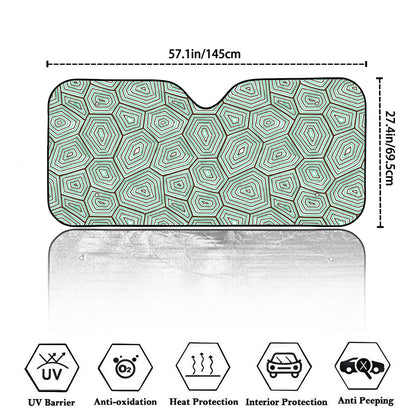 Turtle Shell Pattern Print Car Windshield Sun Shade