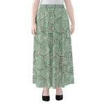 Turtle Shell Pattern Print Chiffon Maxi Skirt