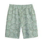 Turtle Shell Pattern Print Cotton Shorts