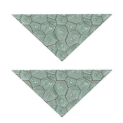 Turtle Shell Pattern Print Dog Bandana