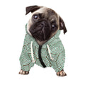 Turtle Shell Pattern Print Dog Zip Up Hoodie