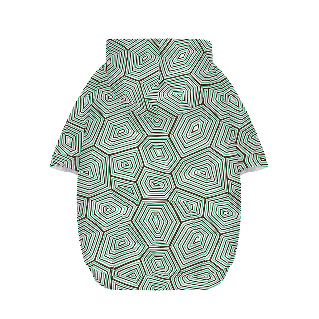 Turtle Shell Pattern Print Dog Zip Up Hoodie