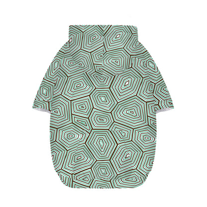 Turtle Shell Pattern Print Dog Zip Up Hoodie