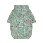 Turtle Shell Pattern Print Dog Zip Up Hoodie