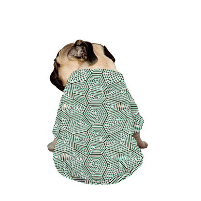 Turtle Shell Pattern Print Dog Zip Up Jacket