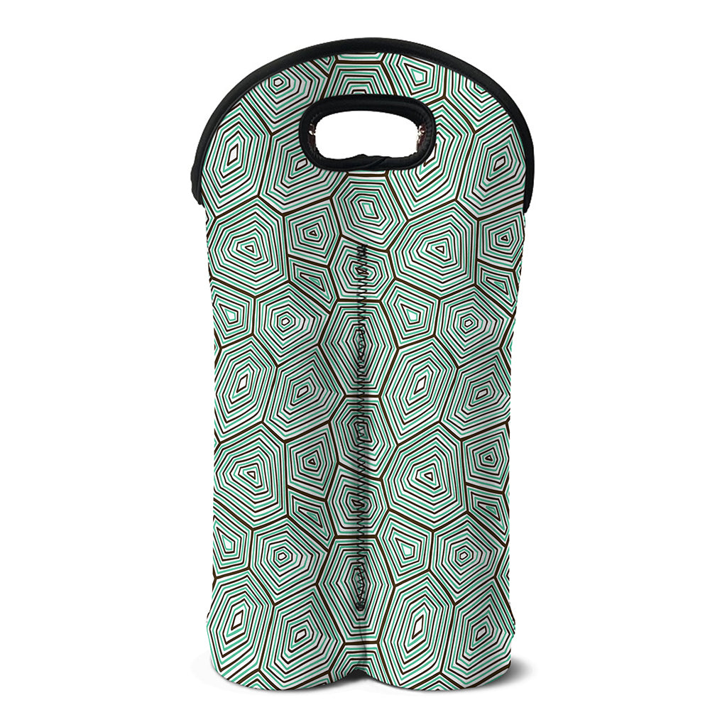 Turtle Shell Pattern Print Double Neoprene Wine Tote