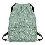 Turtle Shell Pattern Print Drawstring Backpack