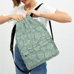 Turtle Shell Pattern Print Drawstring Backpack