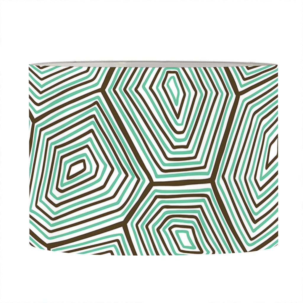 Turtle Shell Pattern Print Drum Lamp Shade