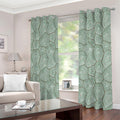 Turtle Shell Pattern Print Extra Wide Grommet Curtains