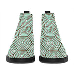 Turtle Shell Pattern Print Flat Ankle Boots