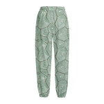 Turtle Shell Pattern Print Fleece Lined Knit Pants
