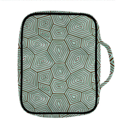 Turtle Shell Pattern Print Front Pocket Bible Bag