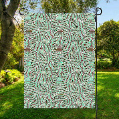 Turtle Shell Pattern Print Garden Flag