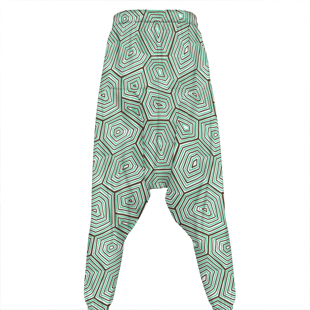 Turtle Shell Pattern Print Hammer Pants