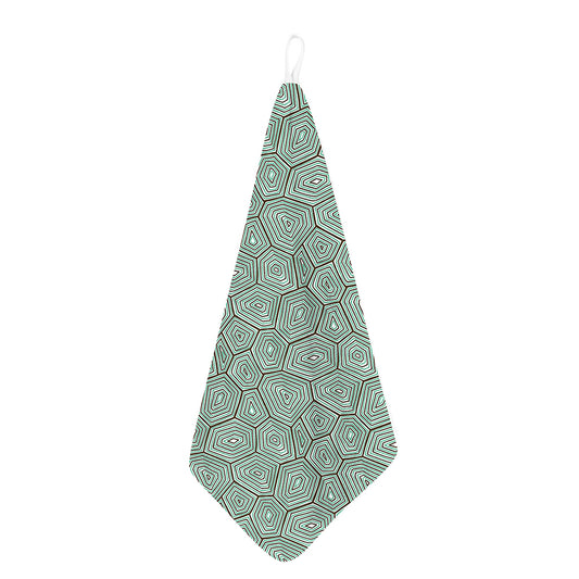 Turtle Shell Pattern Print Hand Towel