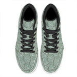 Turtle Shell Pattern Print High Top Leather Sneakers