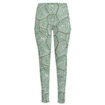 Turtle Shell Pattern Print High-Waisted Pocket Leggings