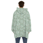 Turtle Shell Pattern Print Hoodie Blanket