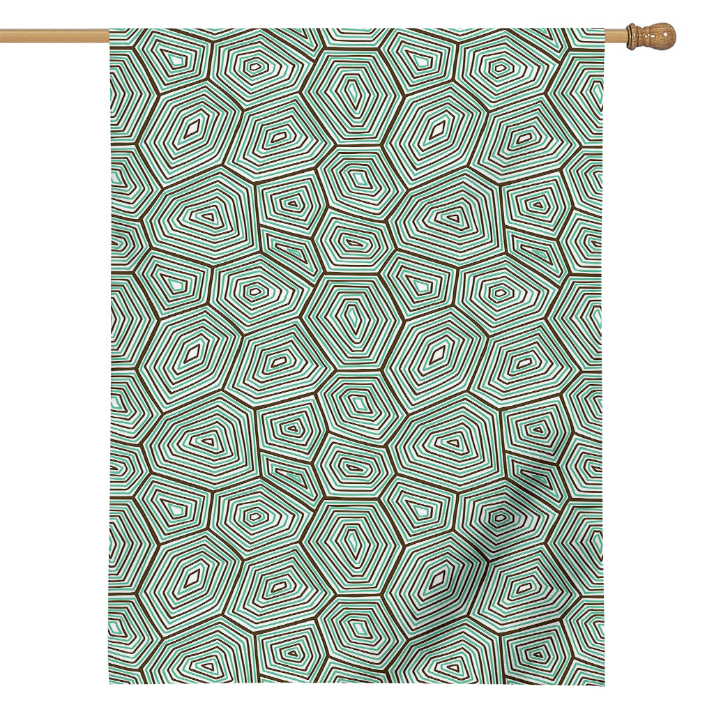 Turtle Shell Pattern Print House Flag