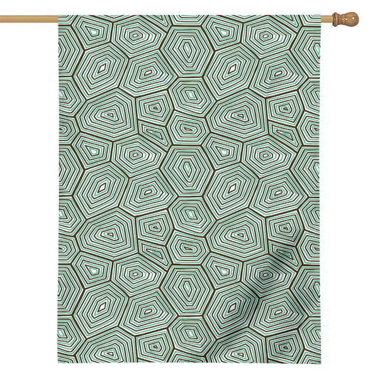 Turtle Shell Pattern Print House Flag