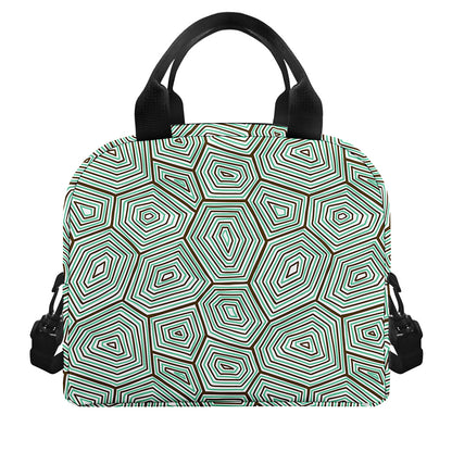 Turtle Shell Pattern Print Insulated Lunch Bag