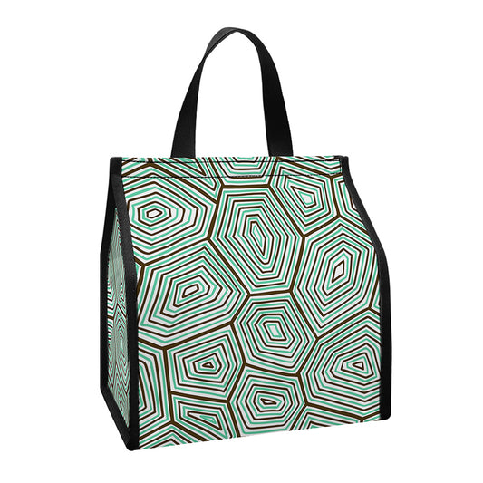 Turtle Shell Pattern Print Insulated Lunch Tote