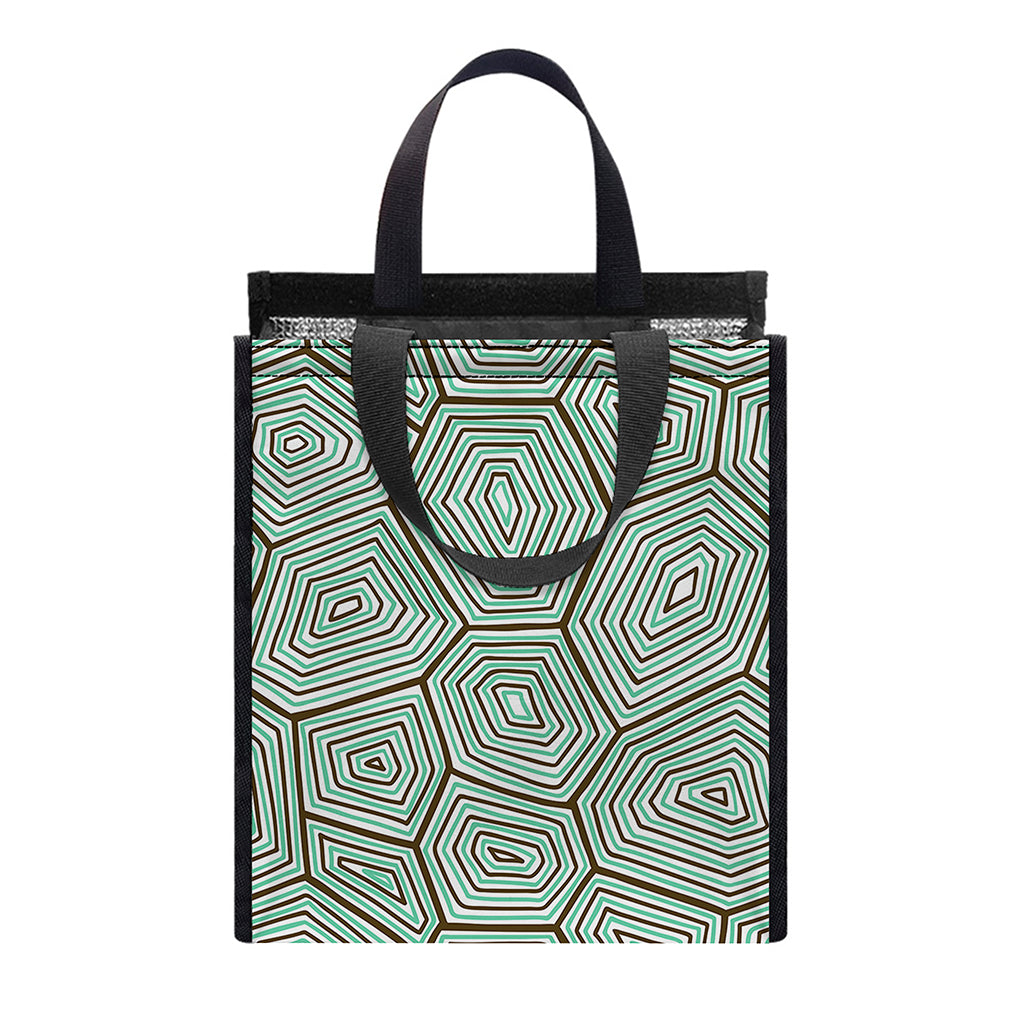 Turtle Shell Pattern Print Insulated Lunch Tote
