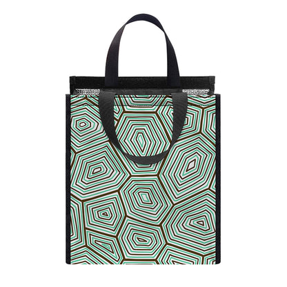 Turtle Shell Pattern Print Insulated Lunch Tote