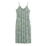 Turtle Shell Pattern Print Jersey Midi Cami Dress