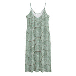 Turtle Shell Pattern Print Jersey Midi Cami Dress