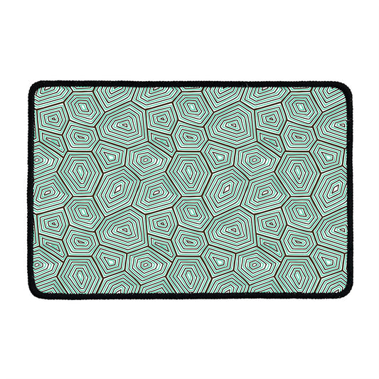 Turtle Shell Pattern Print Kitchen Mat