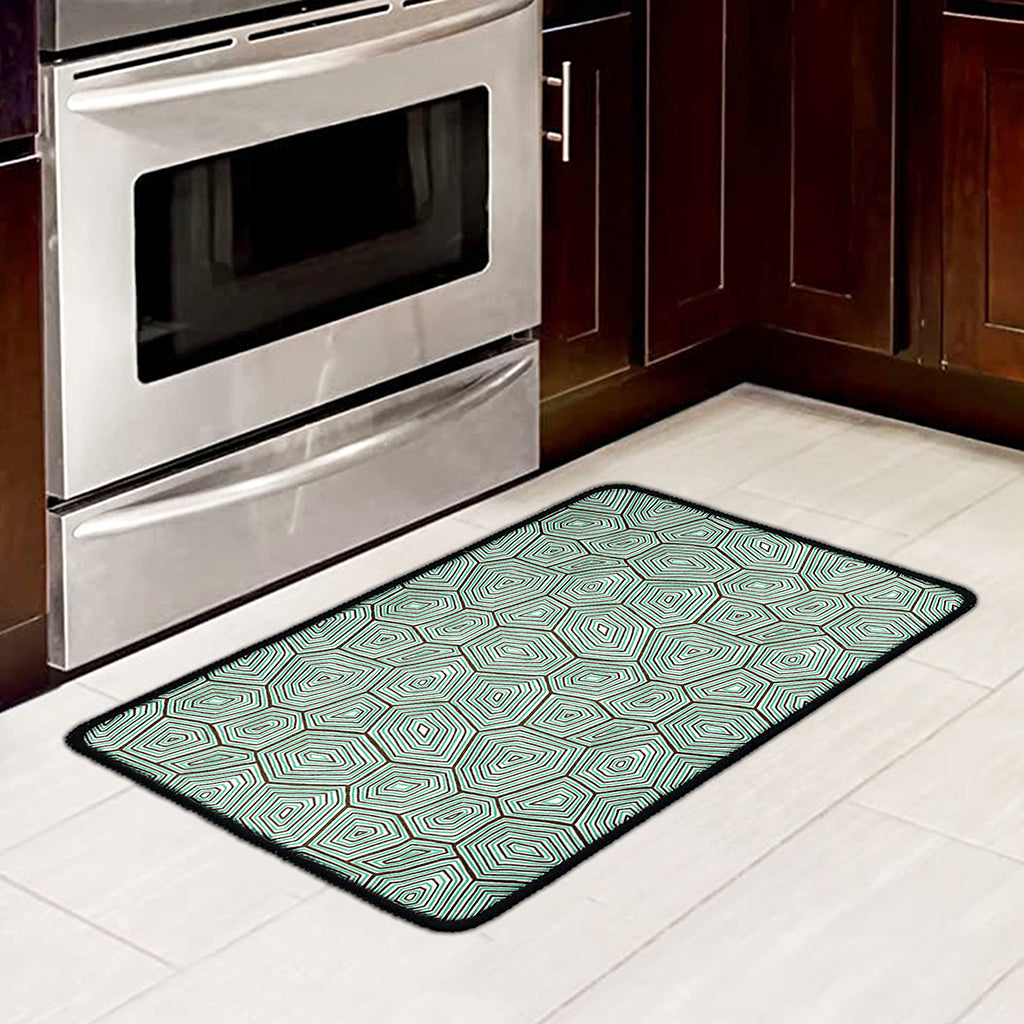 Turtle Shell Pattern Print Kitchen Mat